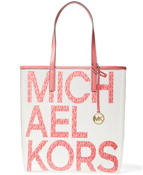 transparent bag michael kors|michael kors plastic tote bag.